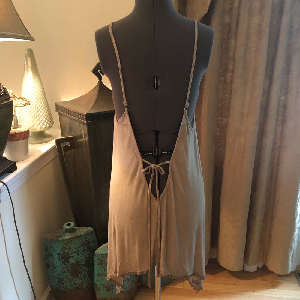 POL Washed Jersey Swing Dress/Tunic Beige Latte S and M - Picture 12 of 12